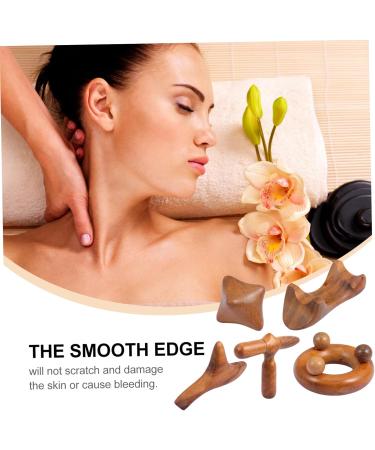 Beavorty 10 STK Sandalwood Gua Sha Board & Massage Device | Full Body Neck & Foot Massage Tool | Best Wooden Spa Scratch Board for Relaxation - Buy Online on GoSupps.com