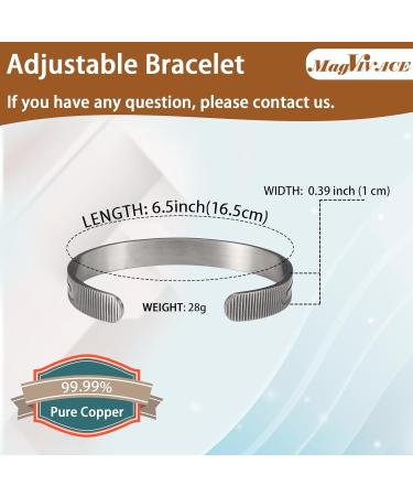 EnerCoppeX Copper Magnetic Bracelet for Women - Detox Jewelry with 3500 Gauss Magnet (CPB-0289S) - Buy Online on GoSupps.com