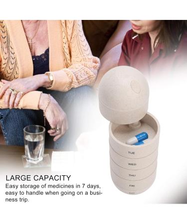 Large Compartment 7-Day Pill Organizer | Mini Portable Capsule Medicine Case for Travel & Elderly Care - Buy Online on GoSupps.com