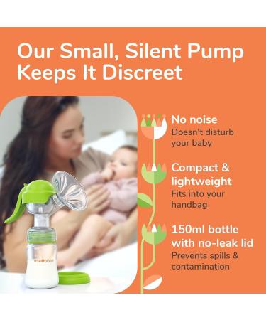 Silicone Breast Pump Manual 5oz | Hands-Free & Portable | BPA-Free Travel Pump for Breastfeeding - Buy Online on GoSupps.com
