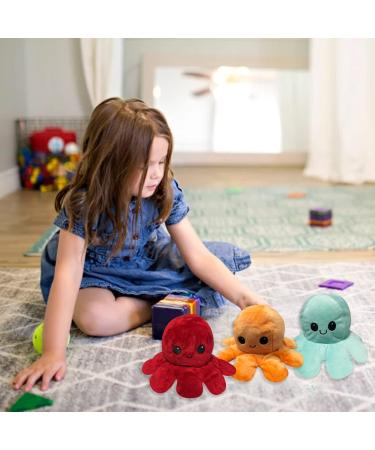 FASTEXX Octopus Reversible Plushies - Double-Sided Flip Mood Octopus - Sweet Gift for Kids and Family - Blue - Buy Online on GoSupps.com