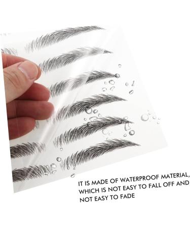 DOITOOL 30 sheets Hair-like Tattoos D Waterproof Imitation Sticker Brow False Temporary Eyebrow Eyebrows 21.5X14cmx3pcs Blackx3pcs - Buy Online on GoSupps.com
