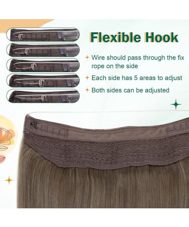 Easyouth Ombre Wire Hair Extensions 12 Inch 70g Brown to Platinum Blonde Balayage Human Hair - Short 1-Wire #8/60 - Buy Online on GoSupps.com