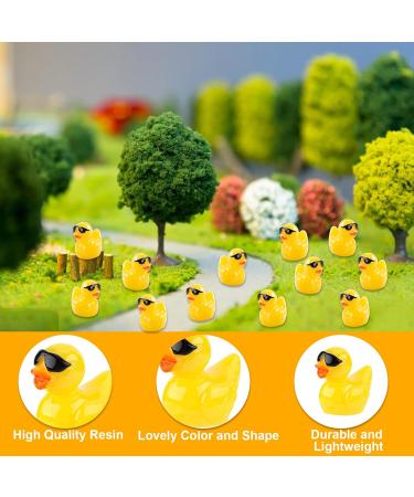 100Pcs Mini Resin Ducks with Sunglasses - Cute Yellow Ducks for DIY Crafts and Garden Decor - Buy Online on GoSupps.com