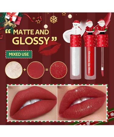 ACSUSS Holiday Lip Oil 6-Piece Set Moisturizing Liquid Lip Color with Shimmer & Matte Makeup Gift Red One Size One Size Red - Buy Online on GoSupps.com