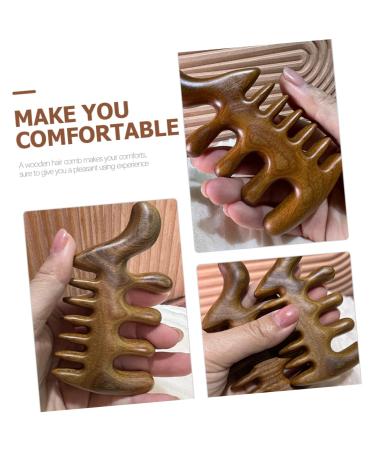 Combined Brake Head Massage & Care Camp Chamber - Wooden Wide Tooth Comb for Curly Hair | Ideal for Men - Buy Online on GoSupps.com