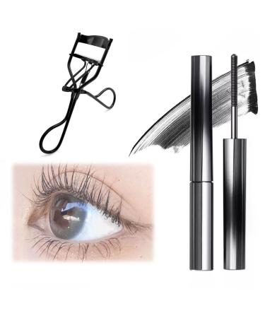 Amewix Mascara Judy Doll Mascara Judy Doll Iron Wand Mascara 3D Curling Eyelash Iron Mascara with Eyelash Curler High Elastic Brush Long-Lasting Nourishing Formula (Black)