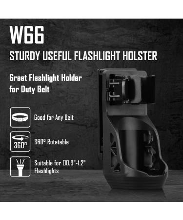 Buy Ultrafire W66 Tactical Flashlight Holster Keeper 2-Pack | Rotatable Pouch for 0.9-1.2 Flashlights | Durable Belt Holder with Lever Closure - Buy Online on GoSupps.com