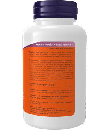 NOW Supplements Melatonin 5mg Capsules 180 Count - Buy Online on GoSupps.com