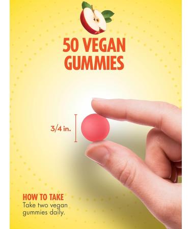Sundance Apple Cider Vinegar Gummies - 50 Count | Vegan Non-GMO Gluten-Free Apple Flavor Supplement for Health & Wellness - Buy Online on GoSupps.com