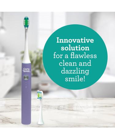 GuruNanda Cruiser Replacement Brush Heads (Pack of 6) | Compatible with Sonic Toothbrushes | Round Soft Bristles for Plaque Control & Teeth Whitening | IPRX Waterproof - Buy Online on GoSupps.com