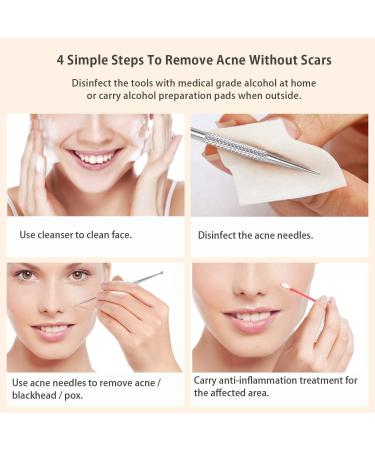 Blackhead Remover Tool Kit - FEITA Acne Pimple Tweezers Comedone Extractor Blemish Removal Tool Set for Facial Whitehead Popping Zit Removing - Buy Online on GoSupps.com