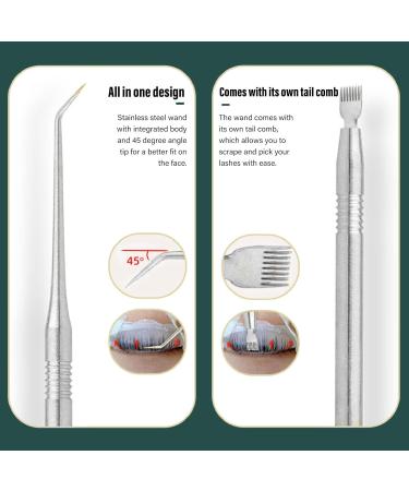 Qukaim Separator Eyelash Lift Tool Stainless Steel Eyebrow Eyelash Lifting Tool for Perming and Combing Silver - Buy Online on GoSupps.com