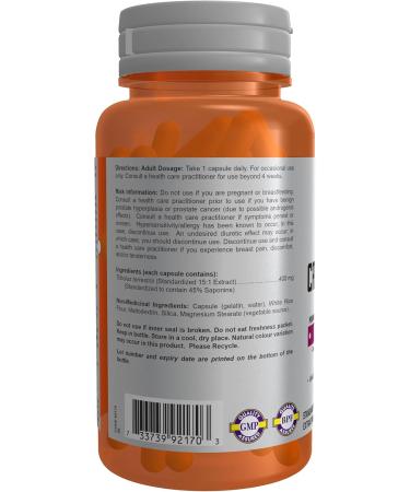 NOW Sports Nutrition Tribulus (Tribulus terrestris) 400 mg Enhanced Vitality* 100 Veg Capsules - Buy Online on GoSupps.com