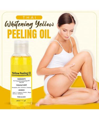 30mL Body Scrub Oil - Yellow Peeling Oil Extra Strong | Super Powerful Dark Skin Brightening Yellow Oil Strong Yellow Coat Suitable For All Skin Types - Buy Online on GoSupps.com
