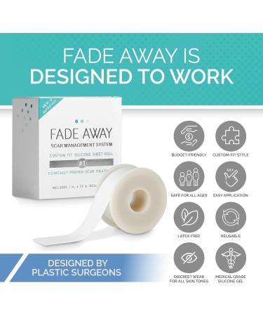 Fade Away Scars - Original Silicone Scar Sheeting Roll | Custom Size Medical Grade Scar Sheets & Strips for Effective Scar Treatment - Buy Online on GoSupps.com