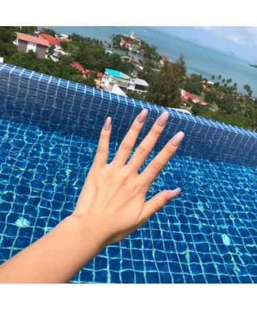 Sethexy 24-Piece Matte Ballerina False Nails - Pink Rose Medium Acrylic Nail Tips for Women & Girls - Complete Cover Art Design - Buy Online on GoSupps.com