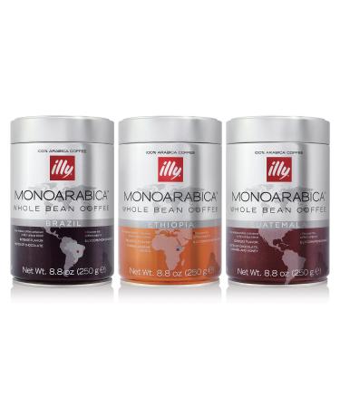 illy MonoArabica Whole Bean Trio 7881 7882 7883