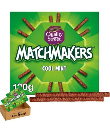  UrbanShoppi Quality Street Matchmakers Fresh Mint Chocolate Sticks 120g - Crunchy Mint Flavoured Chocolates Milk Chocolate & Black (Pack of 2) - Buy Online on GoSupps.com