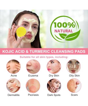  Feeliville Turmeric Pads Kojic Acid & Turmeric Pads Infused Foaming Exfoliating Pads for Dark Spots Dull Skin Unclog Pores Help Balance Skin Oil and Water (2  - Buy Online on GoSupps.com