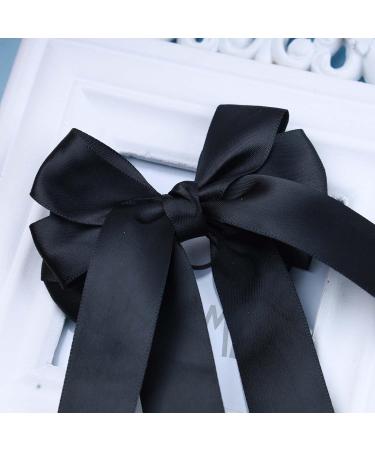 Cimenexe Vintage Black Silk Bow Hair Clips French Bow Hair Barrettes Black Bow Tie Hair Clip Barrette Black Bow Knot Hair Clip Silk Bow Headpiece Hair Accessory for Women and Girls - Buy Online on GoSupps.com