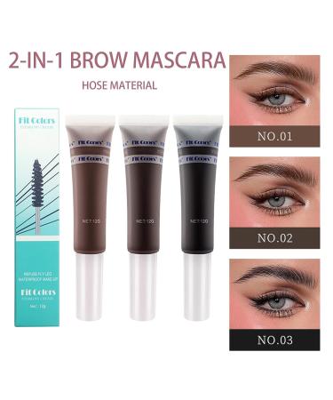 Dark Brown Waterproof Eyebrow Gel for Long Lasting, Smudge-proof Fluffy Brow Makeup - 01 Coffee - Buy Online on GoSupps.com