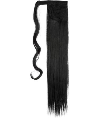 S-noilite 26 Straight Wrap Around Ponytail Clip in Hair Extension - Dark Black - Buy Online on GoSupps.com