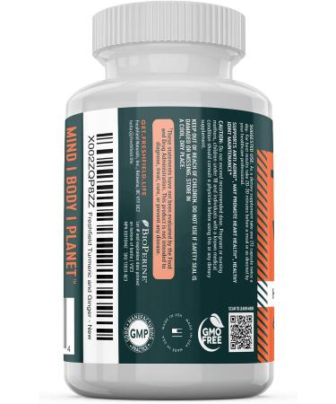Freshfield Turmeric and Ginger w/Bioperine - 600mg Vegan Curcumin Supplement with 95% Curcuminoids for High Absorption - Buy Online on GoSupps.com