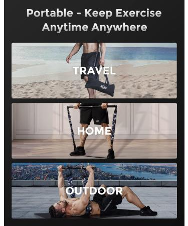 INNSTAR Resistance Bands Bar - 38" Black Max Load 800lbs for Home Gym & Full Body Workout | Power Lifting Fitness Attachment - Camo Green - Buy Online on GoSupps.com