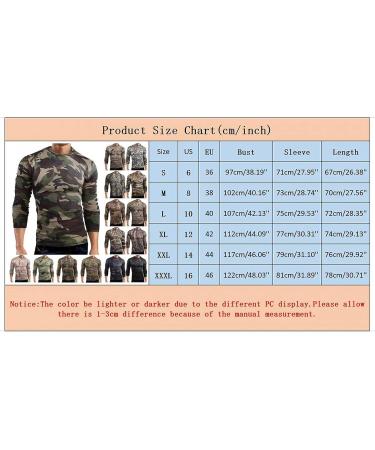 JSPOYOU Men's Camouflage Long Sleeve Athletic Shirt - Green | Slim Fit Vintage Camo T-Shirt for Fitness & Military Crewneck - Dry Cool Top - Buy Online on GoSupps.com