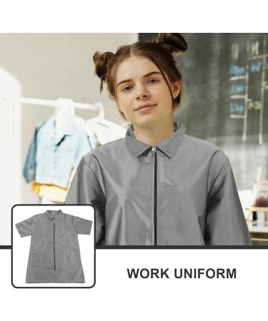 PLAFOPE Hairdressing Overalls Clothing Work Dress Dog Grooming Uniform Short Sleeve Grooming Uniform for Women Pet Grooming Aprons Grooming Clothes for Women Barber Apron Nylon Polyester - Buy Online on GoSupps.com