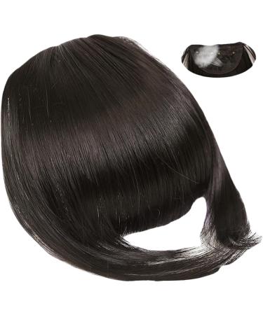 Clip in Fringe High Temperature Fiber Clip in Bangs with Temple Hair Natural Look Fake Flat Bangs Front Face Fake Fringe for Women Girl Style3 - Buy Online on GoSupps.com