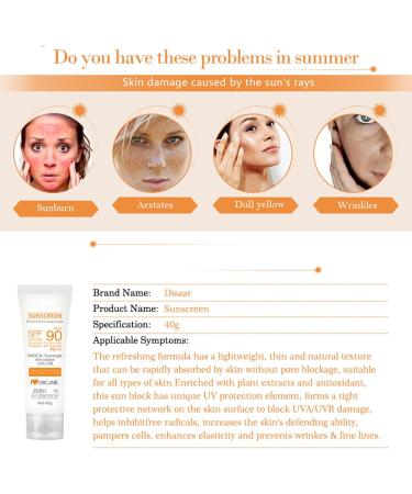 sunscreen lotion spf 90 sun block spf 90 natural face sunscreens oil free sunscreens face and body sunscreens UVA/UVB sunscreen for most types - Buy Online on GoSupps.com