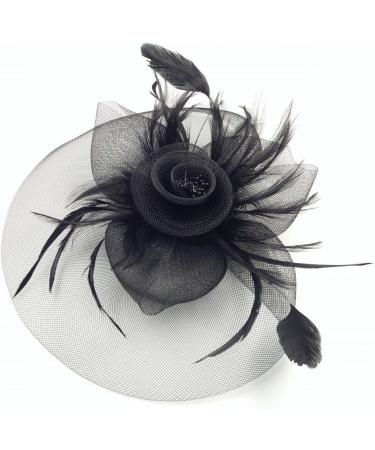 Jzk Vintage Flower Fascinator Headband & Clip - Elegant Spring Hair Accessories for Weddings & Cocktail Parties (Black Veil) - Buy Online on GoSupps.com