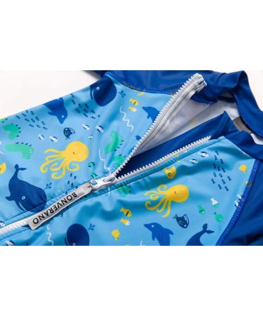 BONVERANO Baby Boys Swimsuit | Full-Length Zipper One Piece with UPF 50+ Sun Protection | 2-3 Years Sea | Toddler Bathing Suit - Buy Online on GoSupps.com