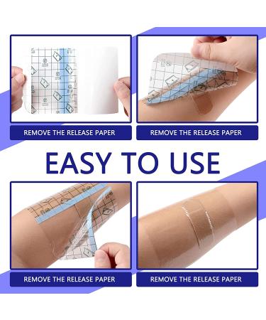 100 Transparent Stretch Adhesive Bandages - Waterproof Film Dressing (4 x 5 Inch) - Buy Online on GoSupps.com