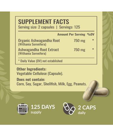 HERBAMAMA Ashwagandha and Rhodiola Rosea Kit - Bundle of 1500mg Ashwagandha Root Capsules & 1000mg Rhodiola Rosea Capsules - Vegan Non-GMO Gelatin-Free - 2 Pack - Buy Online on GoSupps.com