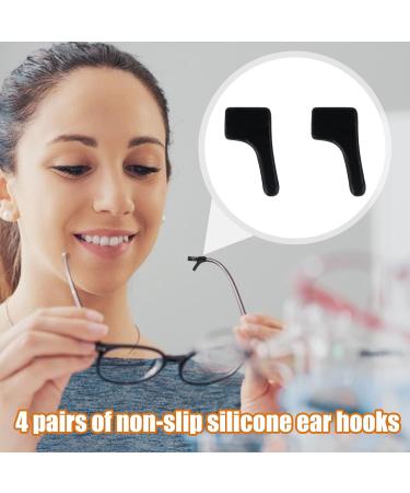 Liepglas eargrips 4 pairs of temple tips antislip holders Comfortable glasses for front sunglasses and secure fit for sports daily wear or work - Buy Online on GoSupps.com