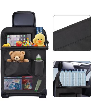 Erwey Auto Backrage Protection - 2PCs Waterproof Car Seat Organizer with Tablet/Phone Storage & Multiple Pockets - Black 610D Oxford - Buy Online on GoSupps.com