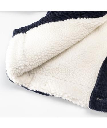 Volunboy Toddler Corduroy Sherpa Jacket - Blue | 18 Months | Warm Fleece Lining | Button Down Coat for Baby Boys & Girls - Buy Online on GoSupps.com