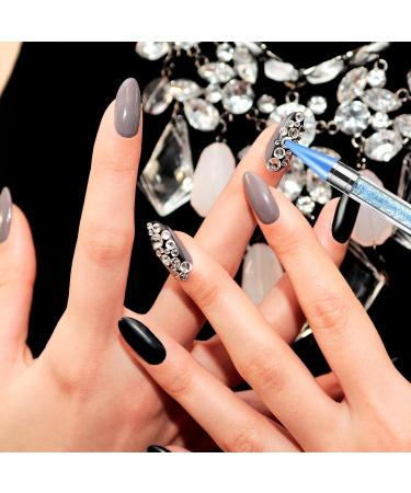 Prasacco Rhinestone Picker Tool Rhinestones Applicator Tools Rhinestone Picker Dotting Wax Pen Nail Art Tool with 4 Blue Replaceable Wax Head and 1 Tweezer for DIY Nail Art Tool - Buy Online on GoSupps.com