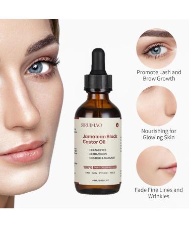 Jamaican Castor Oil (2oz) - Pure Cold Pressed Hair & Skin Growth Nourishing Body Massage Eyelashes & Eyebrows Care - Buy Online on GoSupps.com