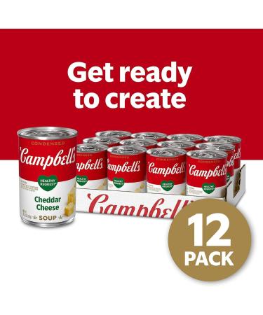 Campbells Health Request Cheddar Cheese Soup. 10.75 Oz Pack fo 12 Bundled with V2U Utensil Set - Buy Online on GoSupps.com