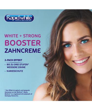 Rapid White WHITE + STRONG BOOSTER Toothpaste 75 ml - Instantly Whiter Teeth Optimal pH Caries Protection - Shop Internationally - Buy Online on GoSupps.com
