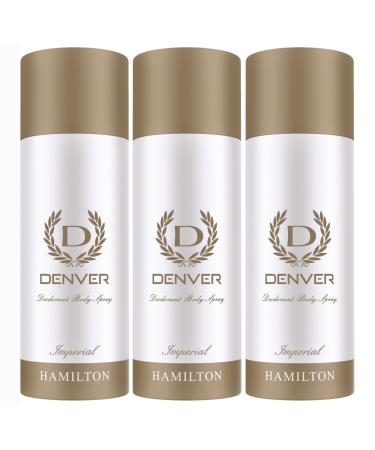 Denver Hamilton Imperial Deodorant Body Spray 165Ml Each Combo (Pack Of 3)