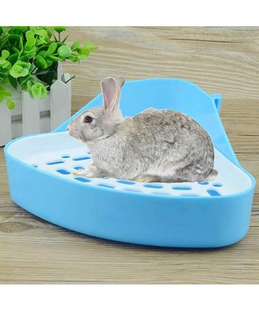 Kathson Triangle Potty Trainer Corner for Small Animals (Blue) - Rabbit, Guinea Pig, Hamster Litter Bedding Box - Buy Online on GoSupps.com