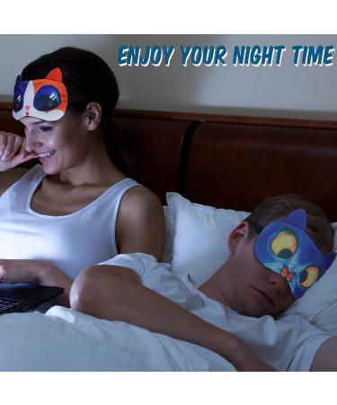 Jeyiour 50 Pcs Cute Animal Sleep Eye Masks for Kids & Adults - Cat Dog Blindfold Party Favours with Adjustable Strap - Buy Online on GoSupps.com