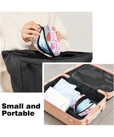 Guantierendiy Pink Butterfly Print Menstrual Cup Pouch & Sanitary Napkin Storage Bag - Large Capacity Travel Organizer (Color 11) - Buy Online on GoSupps.com