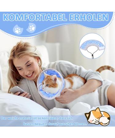 Adjustable Cat Collar & Foldable Recovery Cone | Prevents Licking Wounds for Kittens - Cats Rullenkruff - Buy Online on GoSupps.com