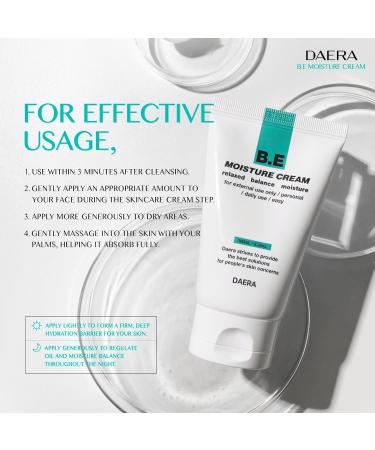 DAERA B.E Cream Korean Moisturizer Lightweight All Skin Type Sensitive Skin Trahalose and Hyaluronic Acid Centella Asiatica Fast Absorbing Lightweight Korean Skin Care (3.38 oz) - Buy Online on GoSupps.com